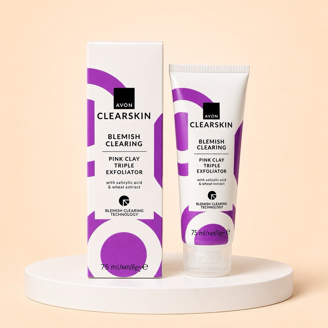 Avon Clearskin Blemish Clearing Pink Clay Exfoliator 75ml