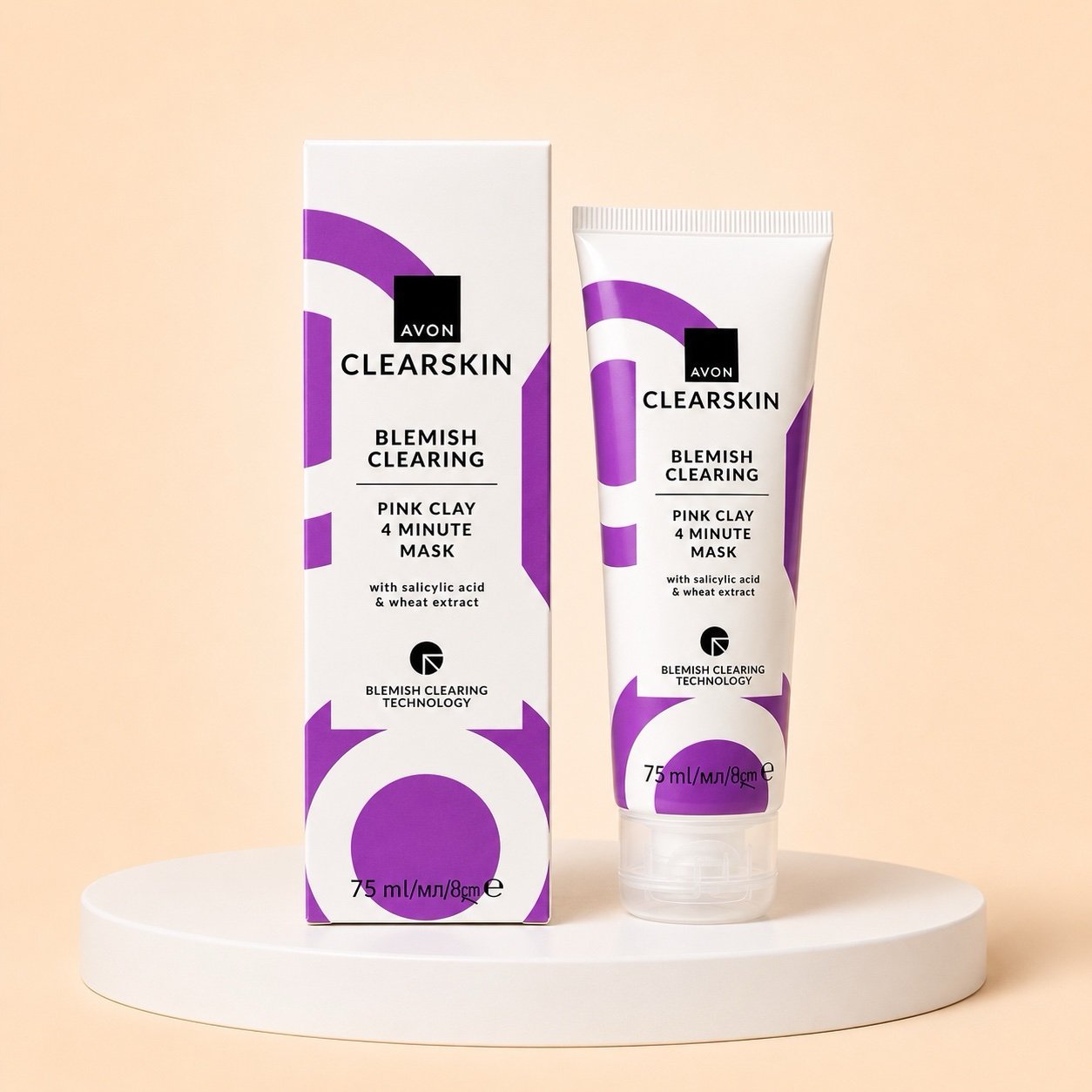 Avon Clearskin Blemish Clearing Pink Clay 4 Minutes Mask 75ml