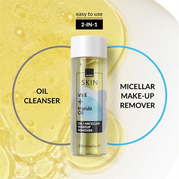 Avon SK!N Oil + Micellar Make-Up Remover 200ml