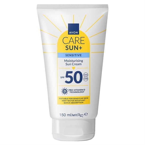 Avon Care Sun+ Sensitive Moisturising Sun Cream SPF50 – 150ml