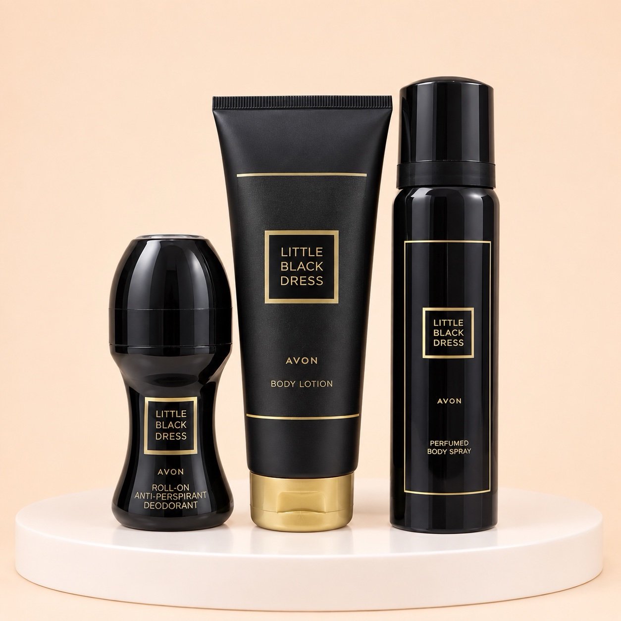 Avon Little Black Dress 3 Piece Set