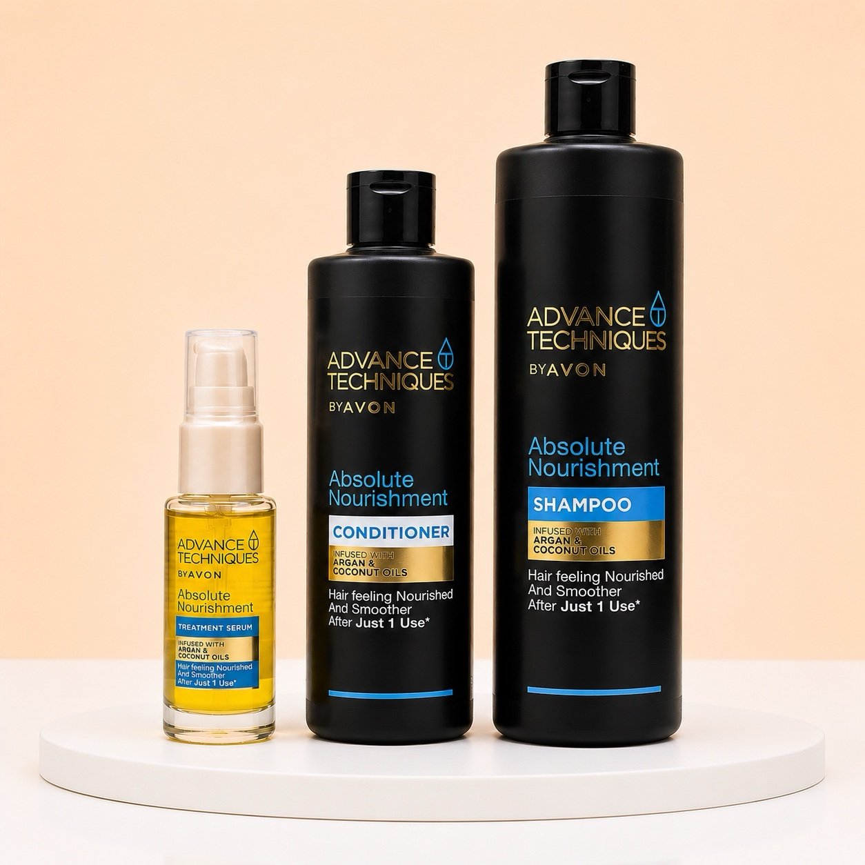 Avon Advance Technique Absolute Nourishment Shampoo Set with Argan Oil