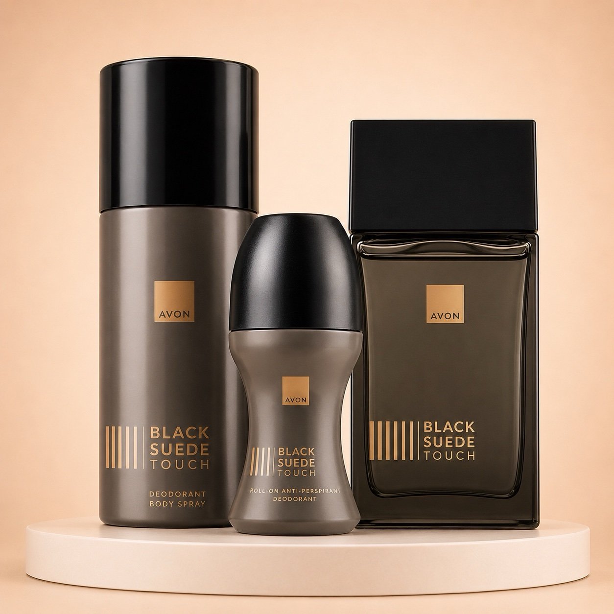 Avon Black Suede Touch Set of 3