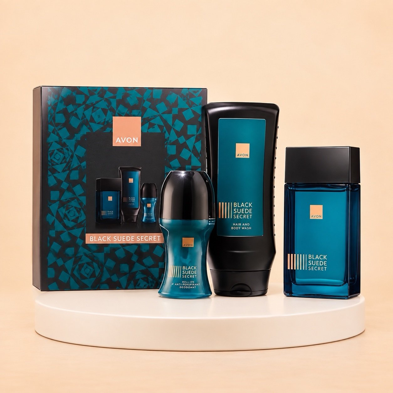 Avon Black Suede Secret Gift Box For Men